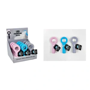 Led Magnifying Glass- Grey, Blue, Pink