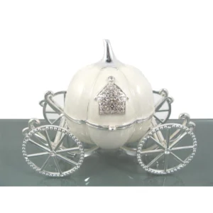 Large Cream-Coloured Pumpkin Carriage Jewellery Box