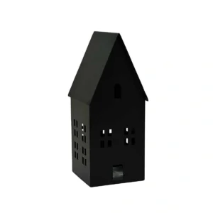 MEDIUM METAL BLACK HOUSE DECOR