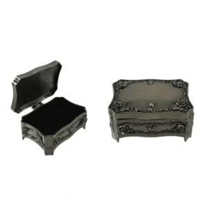 Rectangle Dark Nickel Jewelery Box-Rose
